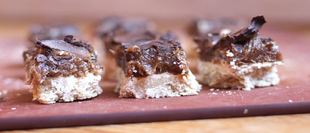 vegan twix reepjes recept gezond